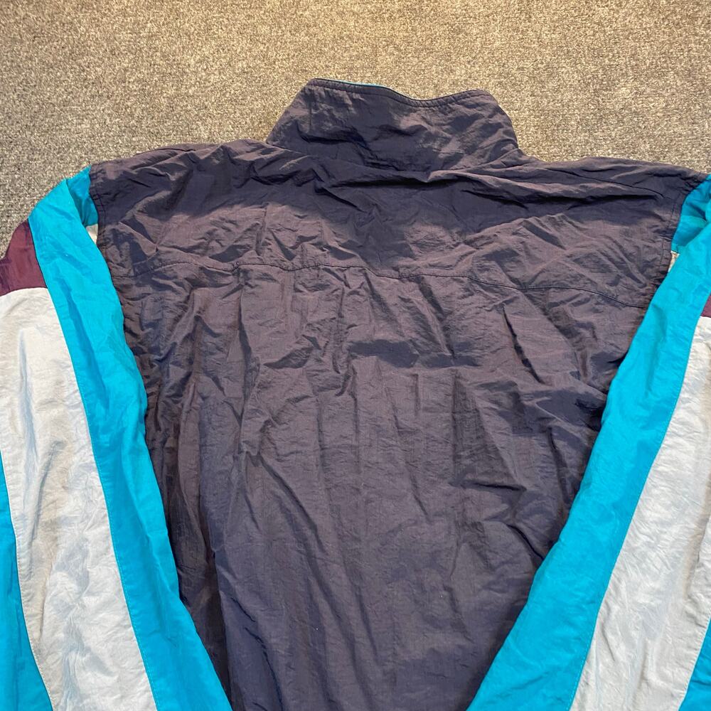 Vintage Cheetah by Mervyn's Mens XL Blue Colorblock Windbreaker Parka Jacket - Picture 2 of 8